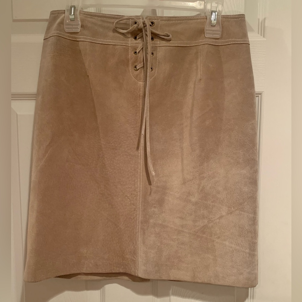 Doncaster Tan Suede Skirt